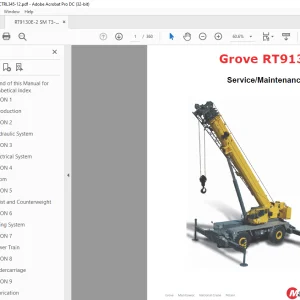 Manitowoc Grove RT9130E-2 SERVICE Manual  - PDF DOWNLOAD
