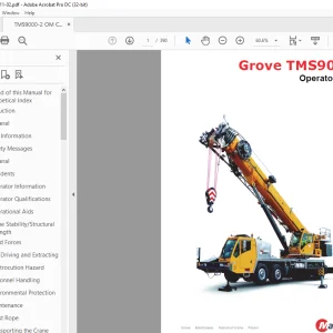 Manitowoc Grove RT9150E Operator Manual PDF