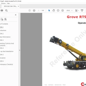 Manitowoc Grove RT9150E Operator Manual - PDF DOWNLOAD