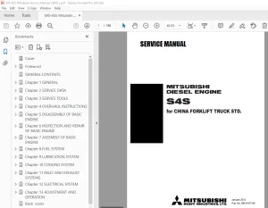Mitsubishi S4S Diesel Engine Service Manual 99616-87100 - PDF DOWNLOAD