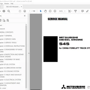 Mitsubishi S4S Diesel Engine Service Manual 99616-87100 - PDF DOWNLOAD