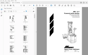 Movit MPL 12 F Powered pallet stacker Parts Manual - PDF