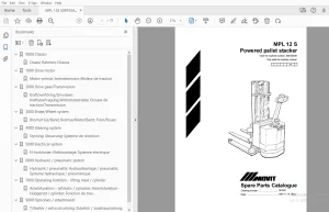 Movit MPL 12 S Powered pallet stacker parts Manual - PDF
