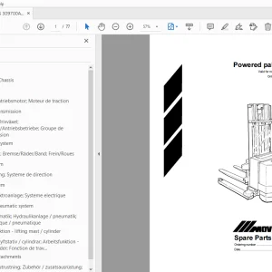 Movit MPL 12 S Powered pallet stacker parts Manual - PDF