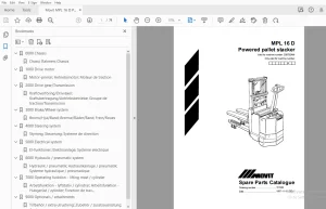 Movit MPL 16 D Powered pallet stacker Parts Manual - PDF