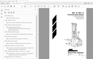 Movit MPL10/MPL12 Powered pallet stacker parts Manual - PDF
