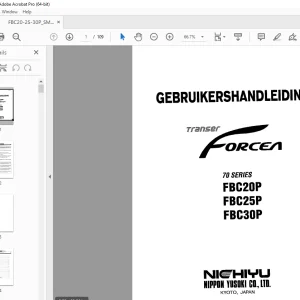 Nichiyu Forcea 70 Series FBC20P FBC25P FBC30P GEBRUIKERSHANDLEIDING PDF