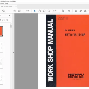 Nichiyu Forklift 50 Series FBT10/13/15/18P Workshop Manual PDF