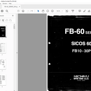 Nichiyu Forklift FB-60 Series SICOS 60 FB10-30P Service Manual PDF