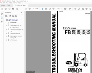 Nichiyu FB-70 Series FB 10Р,14Р,15Р,18Р 20Р,25Р,28Р,З0Р Troubleshooting Manual PDF