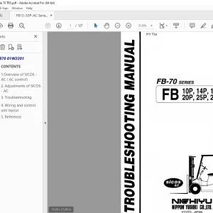 Nichiyu FB-70 Series FB 10Р,14Р,15Р,18Р 20Р,25Р,28Р,З0Р Troubleshooting Manual PDF