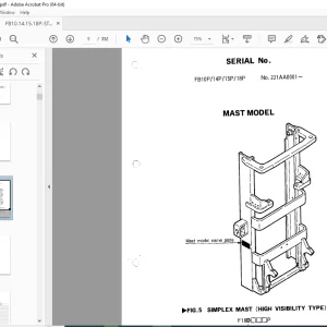 Nichiyu Forklift FB10.14.15.18P-STD-U Parts Manual - PDF DOWNLOAD