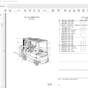 Nichiyu Forklift FB20P-60-SF Parts Manual - PDF DOWNLOAD