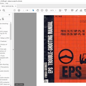 Nichiyu FB50 Series FB10/14/15/18P.PL-50 FB20/25/28/30P.PL-50 EPS Troubleshooting Manual PDF