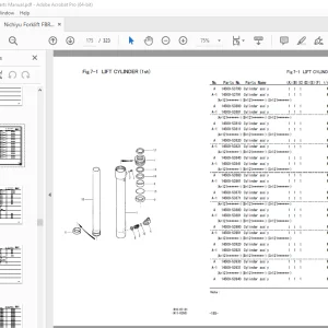 Nichiyu Forklift FBR10-50 Parts Manual - PDF DOWNLOAD