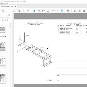 Nichiyu Forklift FBR10-70-SF Parts Manual - PDF DOWNLOAD