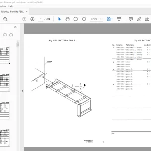 Nichiyu Forklift FBR10-E65 Parts Manual - PDF DOWNLOAD