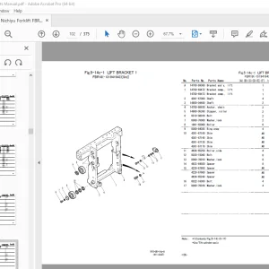 Nichiyu Forklift FBR15-50 Parts Manual - PDF DOWNLOAD