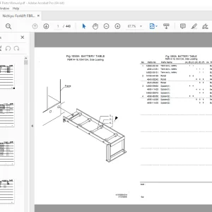 Nichiyu Forklift FBR15-75-SF Parts Manual - PDF DOWNLOAD