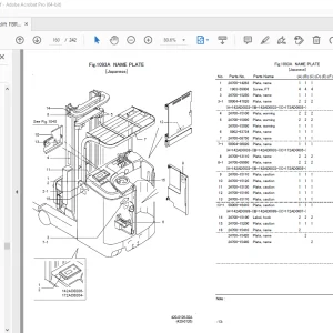 Nichiyu Forklift FBR20-E70 Parts Manual - PDF DOWNLOAD