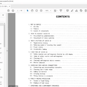 Nichiyu Forklift FBТ10Р/1ЗР/15Р/18Р Sicos 50 Troubleshooting Manual PDF