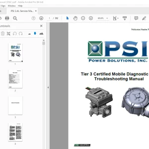 PSI 2.4L Tier 3 Certified Mobile Diagnostic & Troubleshooting Manual - PDF DOWNLOAD