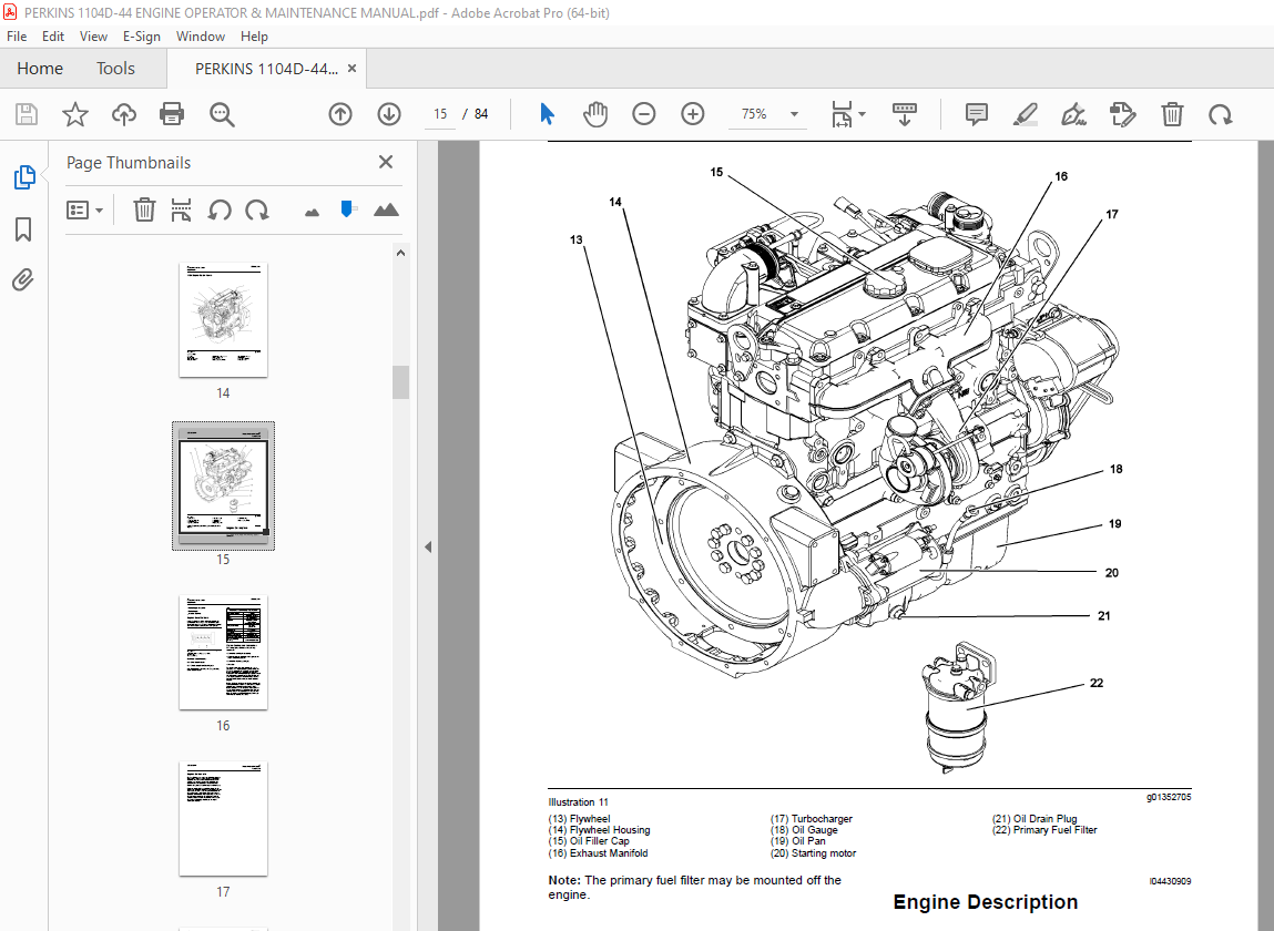 Perkins 1140D (Mech) Industrial Engine Operation Manual - PDF DOWNLOAD ...