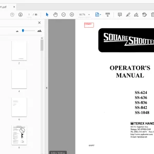 SQUARE SHOOTER SS-624 SS-636 SS-836 SS-842 SS-1048 OPERATOR'S MANUAL - PDF