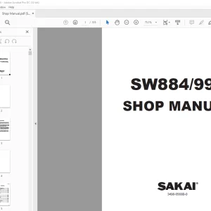 Sakai Vibrating Roller Sw884/994 Shop Manual PDF