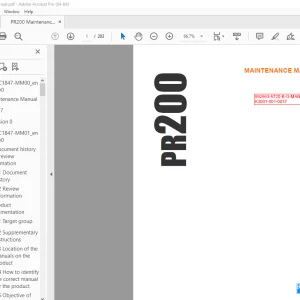 Sandvik Mining PR200 Maintenance Manual C1847 - PDF DOWNLOAD