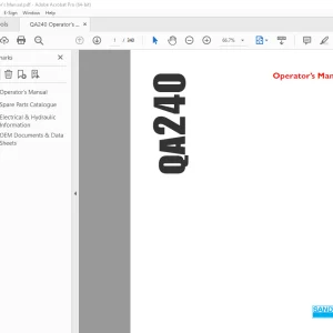 Sandvik Mining QA240 Operator's Manual - PDF DOWNLOAD