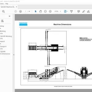 Sandvik Mining QA340 Machine Dimension Manual - PDF DOWNLOAD