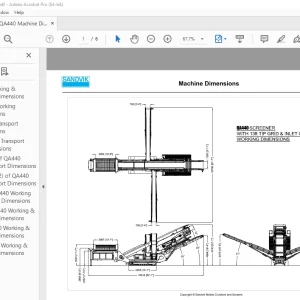 Sandvik Mining QA440 Machine Dimensions - PDF DOWNLOAD