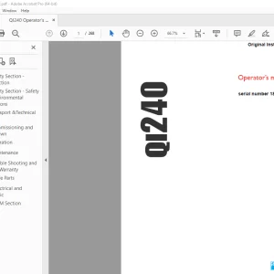 Sandvik Mining QI240 Operator's Manual SN 1884BG - PDF DOWNLOAD