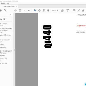 Sandvik Mining QI440 Operator's Manual SN 1884BG - PDF DOWNLOAD