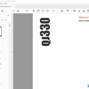 Sandvik Mining QJ330 Operator's Manual - PDF DOWNLOAD