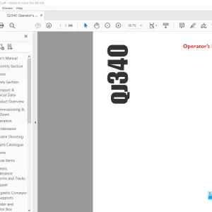 Sandvik Mining QJ340 Operator's & Electrical & Hydraulic & Parts Manual PDF