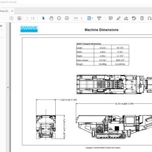 Sandvik Mining QJ341 Machine Dimension Manual - PDF DOWNLOAD