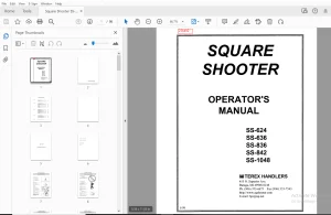 Square Shooter SS-624 SS-636 SS-836 SS-842 SS-1048 Operator's Manual 236492 - PDF