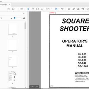 Square Shooter SS-624 SS-636 SS-836 SS-842 SS-1048 Operator's Manual 236492 - PDF