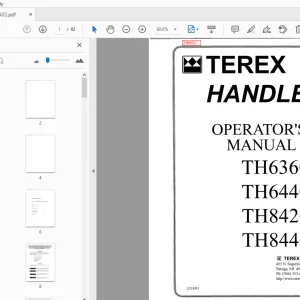 TEREX HANDLERS TH636C TH644C TH842C TH844C OPERATOR'S MANUAL - PDF