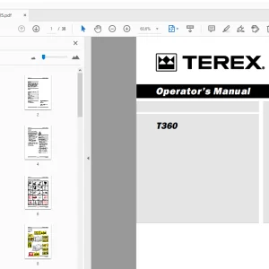 TEREX T360 OPERATOR'S MANUAL 133005 - PDF DOWNLOAD