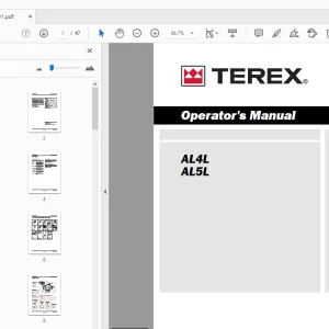 Terex AL4L AL5L Operator's Manual (229101) - PDF DOWNLOAD