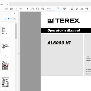 Terex AL8000 HT Operator’s Manual 114426 - PDF DOWNLOAD