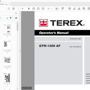 Terex GTH-1256 AF Operator’s Manual - PDF DOWNLOAD