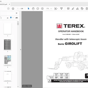 Terex Girolift Series Handler with telescopic boom Operator Manual - PDF