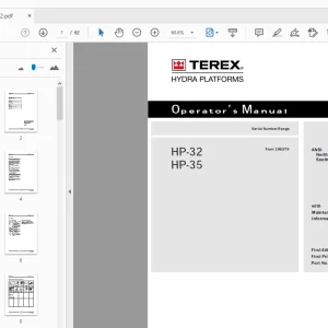 Terex HP-32 HP-35 Operator’s Manual 216062 - PDF