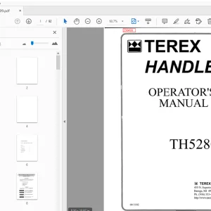 Terex Handlers TH528C Operator's Manual 236499 - PDF