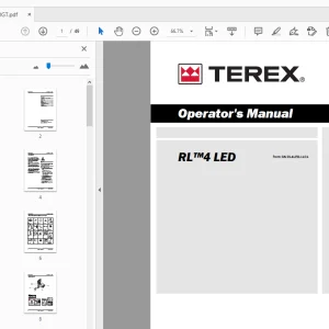 Terex RL4 LED Operator's Manual - PDF DOWNLOAD