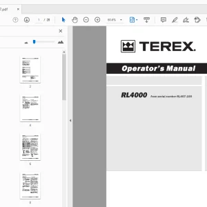 Terex RL4000 Operator's Manual 116417 - PDF DOWNLOAD
